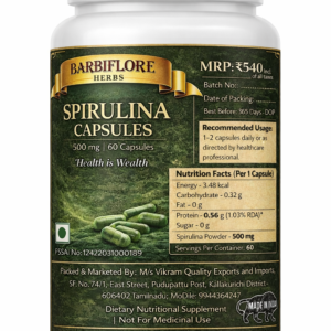 spirulina capsule | for energy, stamina, muscle strength, antioxidant support & bone health